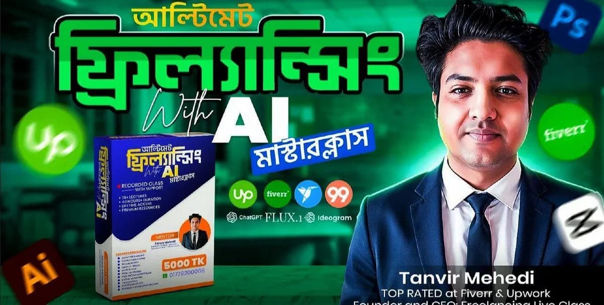 🔰আল্টিমেট ফ্রিল্যান্সিং উইথ এ আই মাস্টারক্লাস